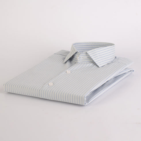 ZR White & Blue M Stripes Shirt